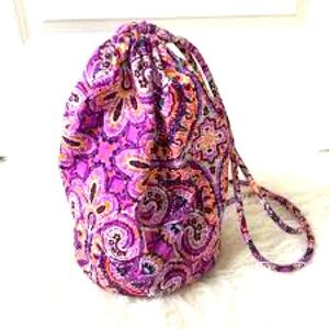 Vera Bradley Purple Paisley Drawstring Bag